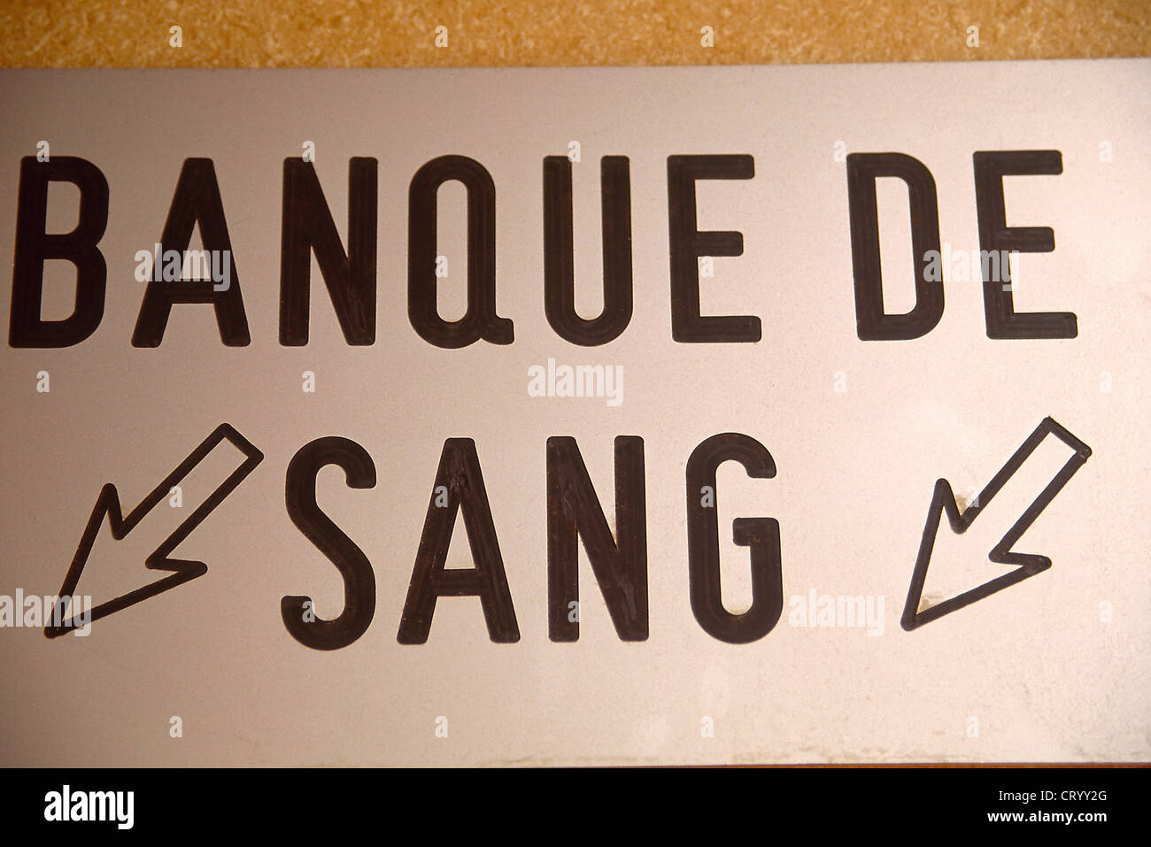 BANCA DEL SANGUE Foto Stock