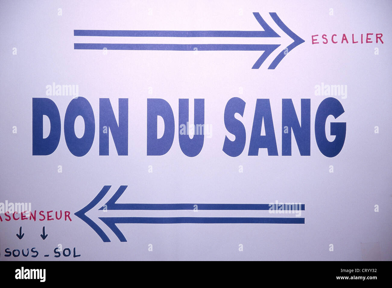 BANCA DEL SANGUE Foto Stock