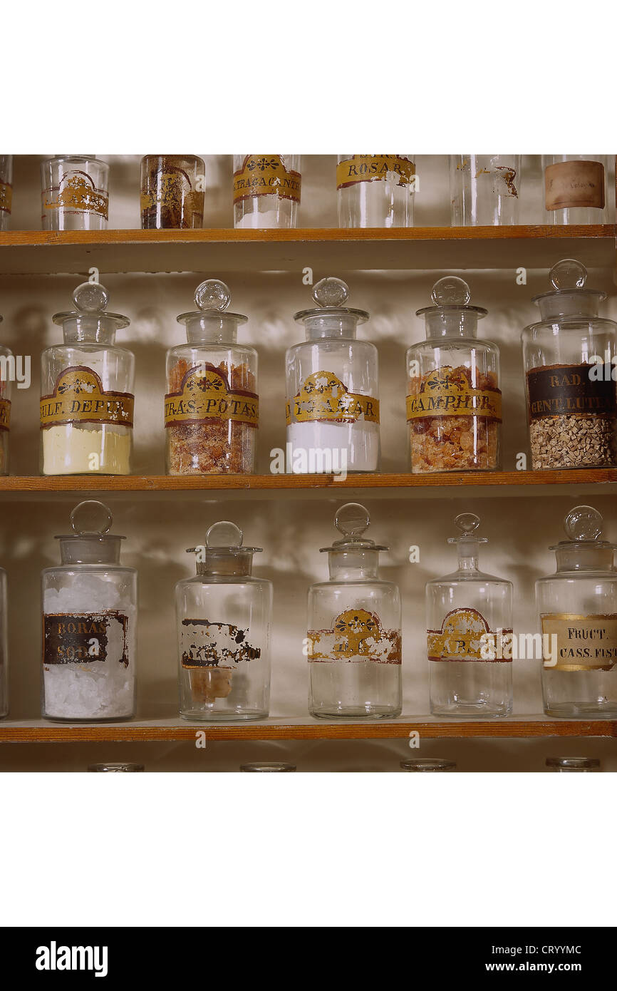 Storia della farmacia Foto Stock