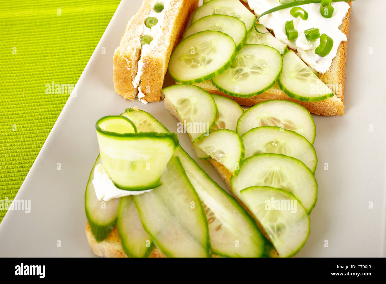 Snack con il cetriolo Foto Stock