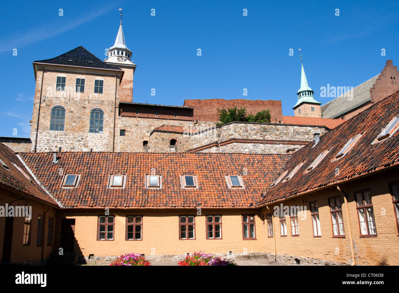 Castello medievale la Fortezza di Akershus a Oslo Foto Stock