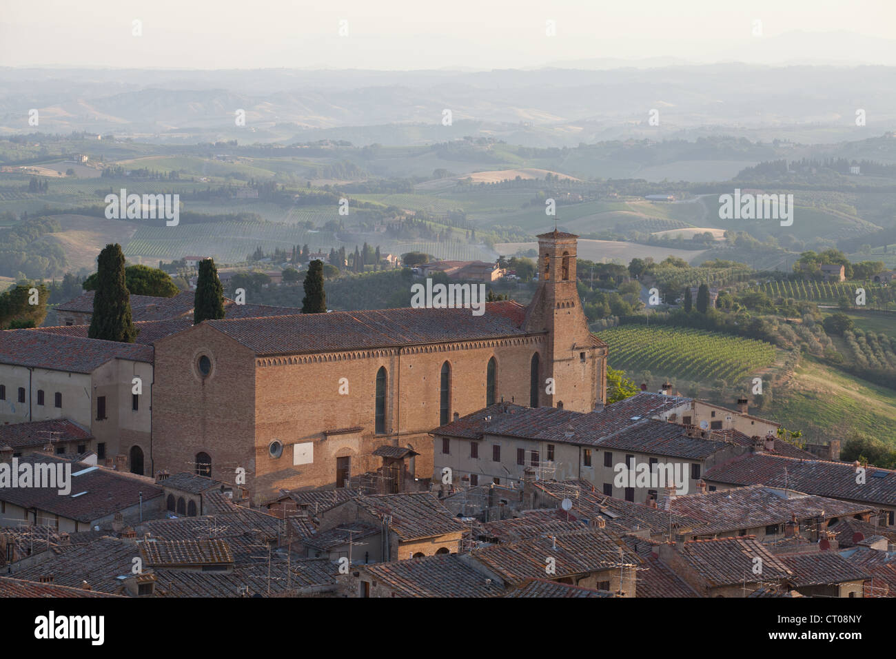 Chiesa di Sant'Agostino, San Gimignano, Toscana, Italia centrale. Foto Stock