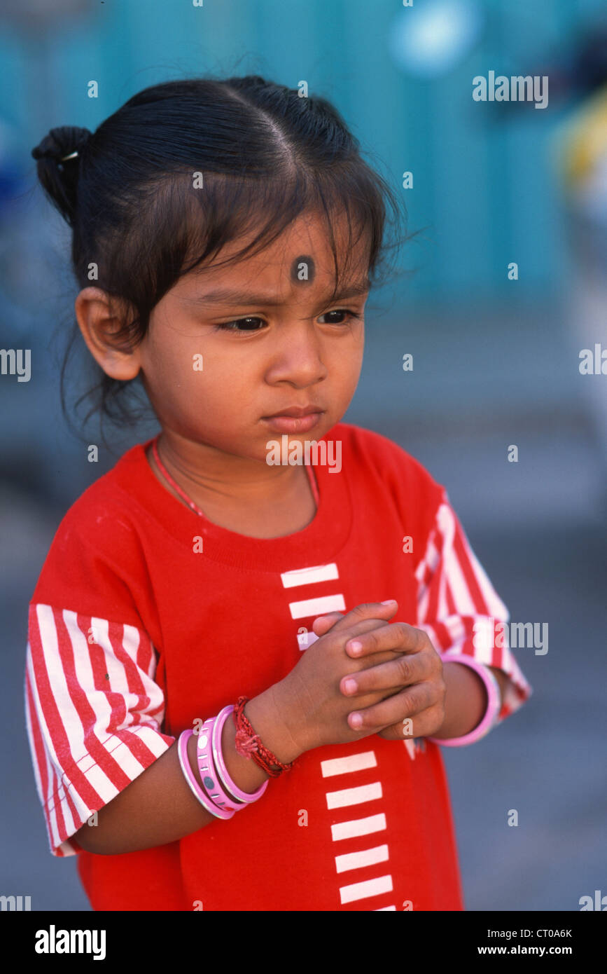 Malaysia, Penang, Indù bambina, Foto Stock