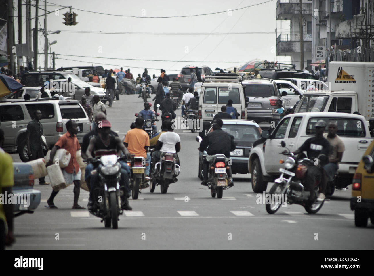 Il centro di Monrovia, Liberia Foto Stock