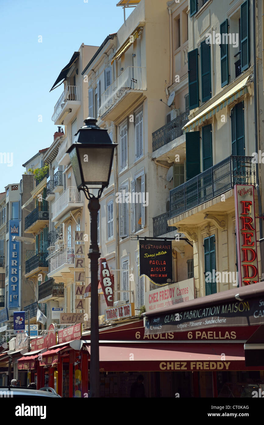 Chez Freddy ristorante, Rue Félix Faure, Cannes, Côte d'Azur, Alpes-Maritimes, Provence-Alpes-Côte d'Azur, in Francia Foto Stock