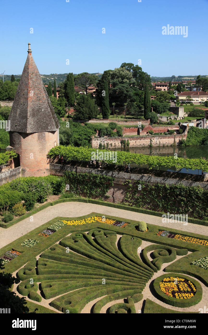 Francia, Midi-Pirenei, Albi, Palais de la Berbie, Jardin remarquable, Foto Stock
