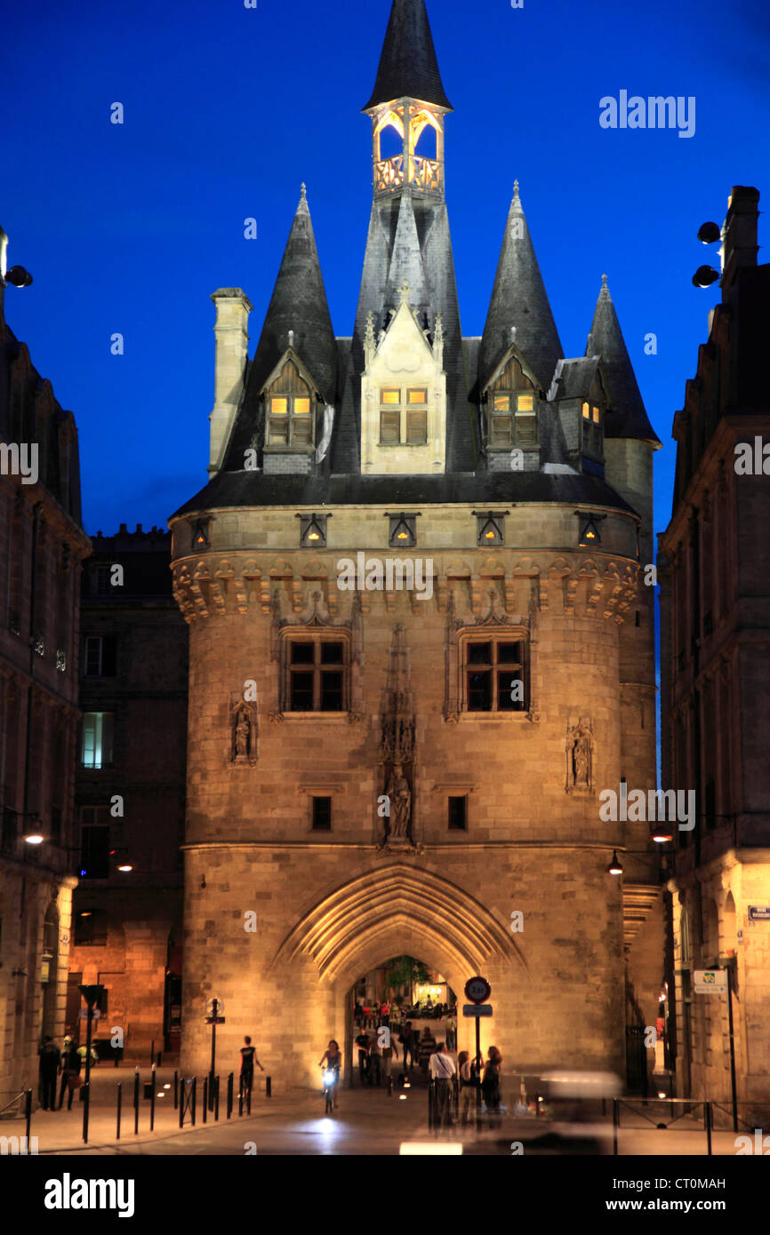 Francia Aquitania, Bordeaux, Porte Cailhau, Foto Stock