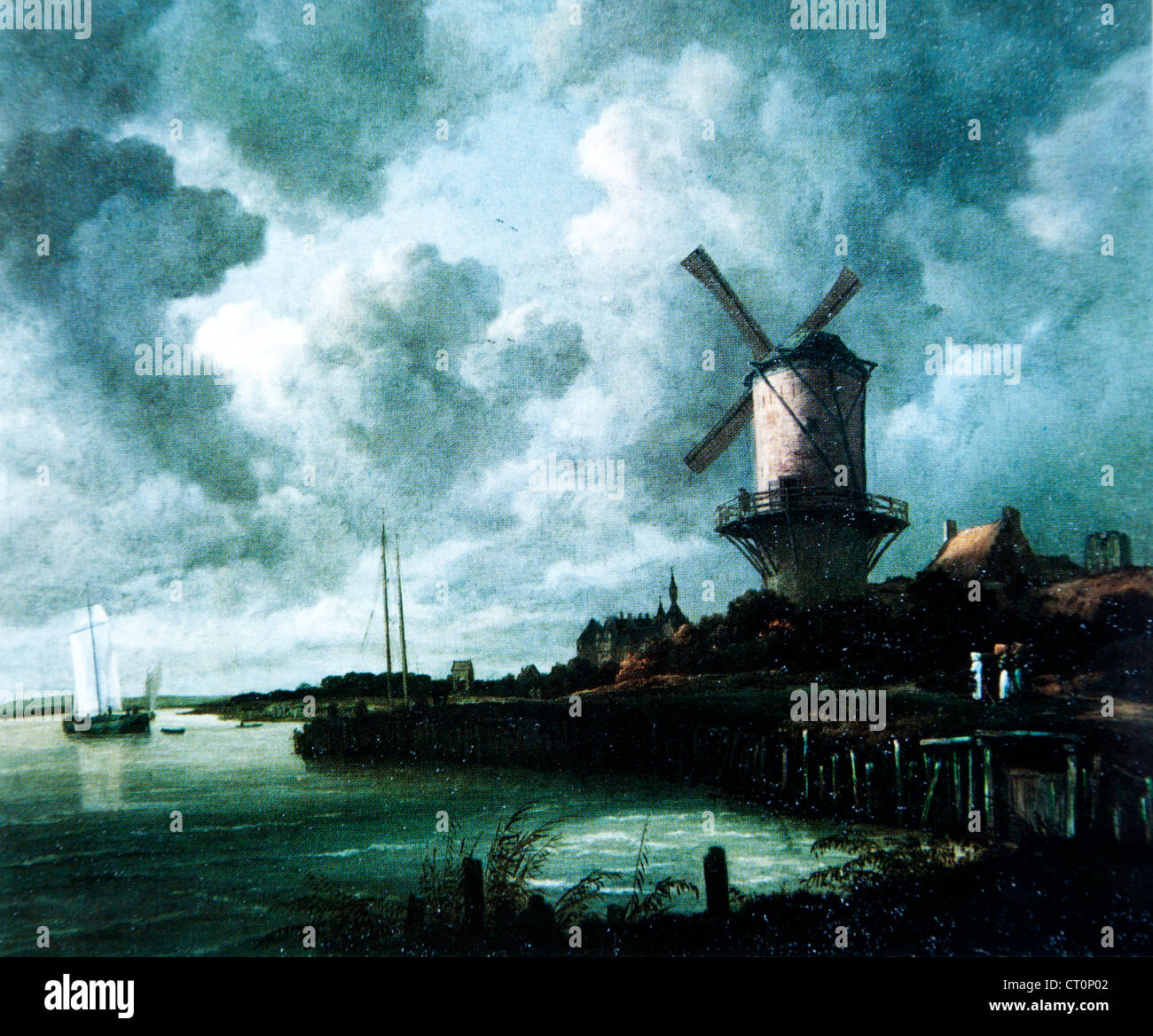 Il mulino a vento a Wijk bij Duurstede - Jacob van Ruisdael Foto Stock