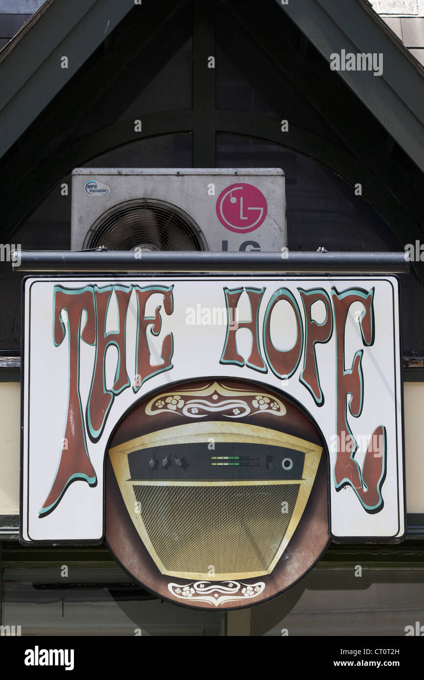 La speranza cafe nella città di Brighton e Hove città balneare sulla costa meridionale della Gran Bretagna REGNO UNITO Foto Stock