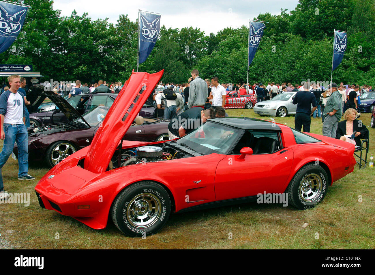 Bochum, rosso sulla Corvette D & W Motor Show Foto Stock