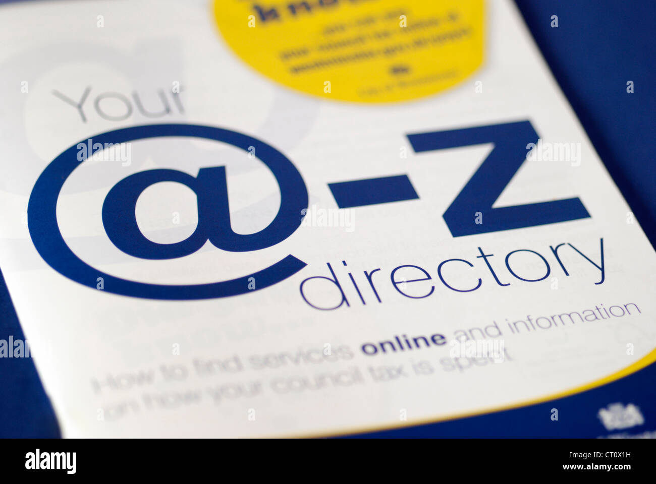 Un dalla A alla Z i servizi di directory Foto Stock