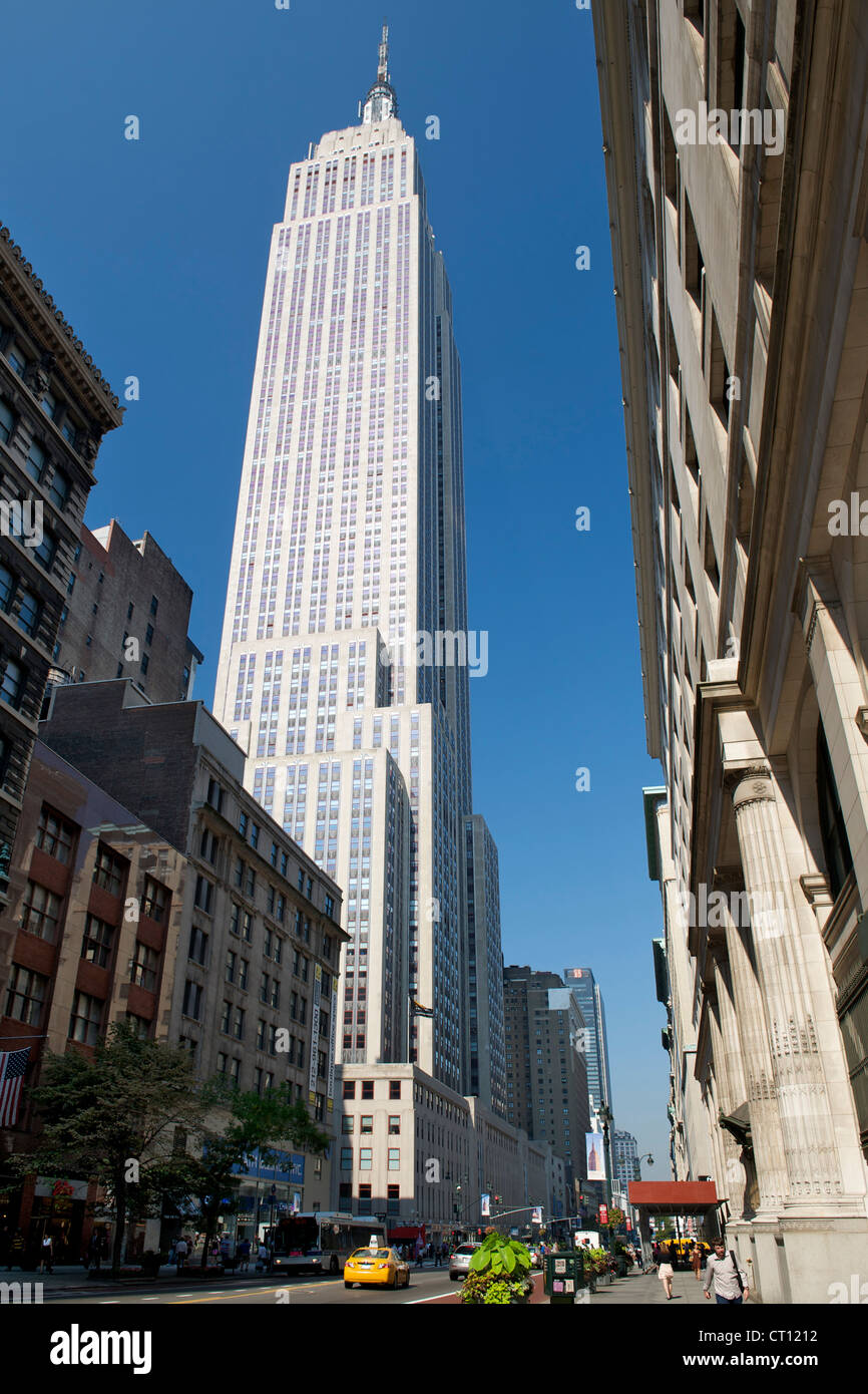 Empire State building a Manhattan, New York City, Stati Uniti d'America. Foto Stock