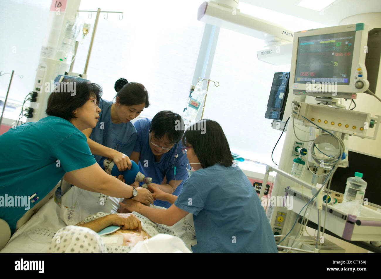 Macchina di anestetico, il salvataggio di una vita di pazienti Foto Stock