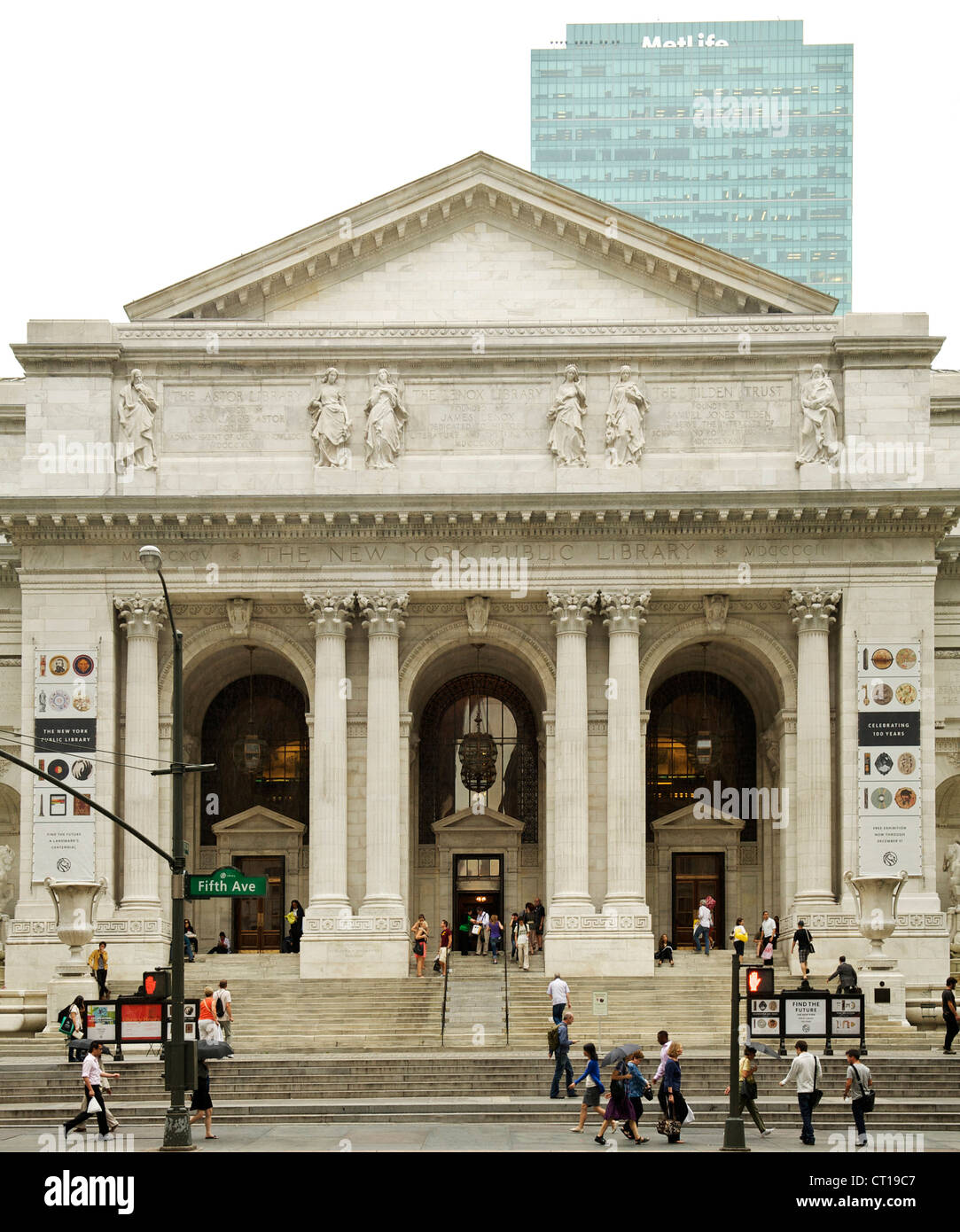 Biblioteca Pubblica di New York a Manhattan, New York, Stati Uniti d'America. Foto Stock