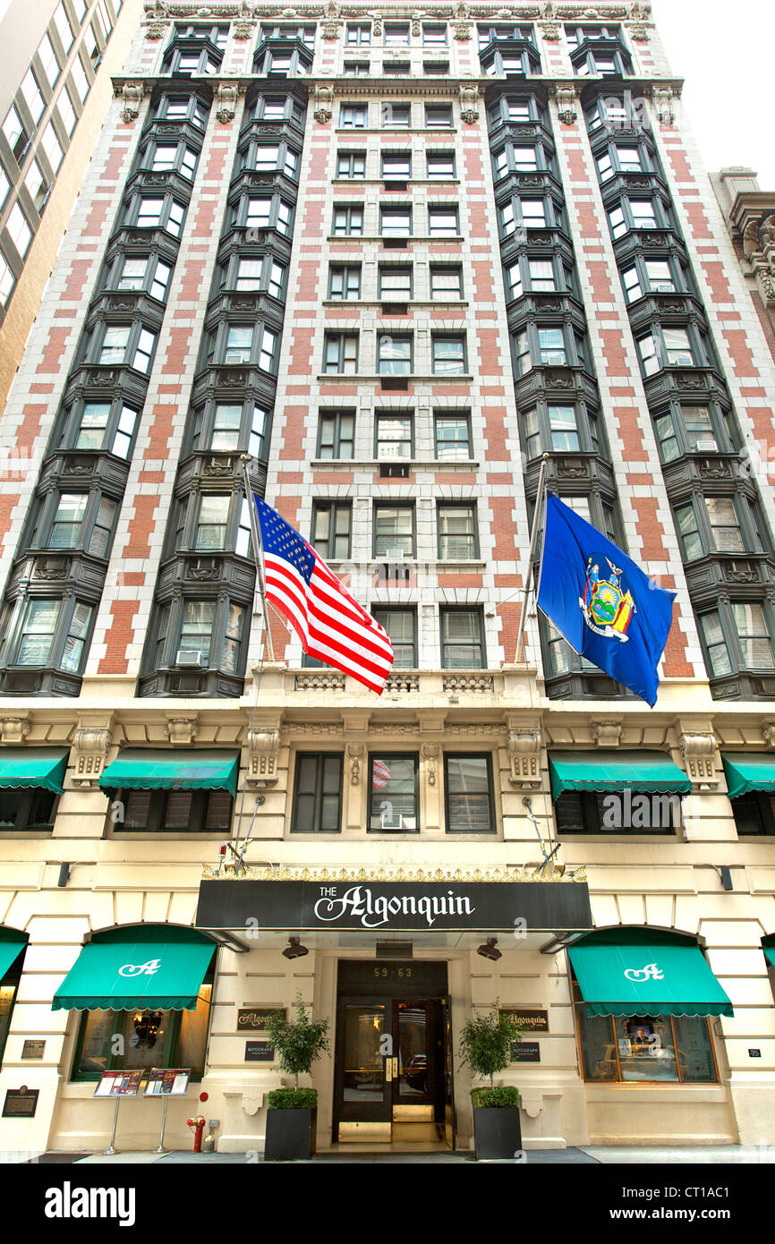 Algonquin Hotel a Manhattan, New York City, Stati Uniti d'America. Foto Stock