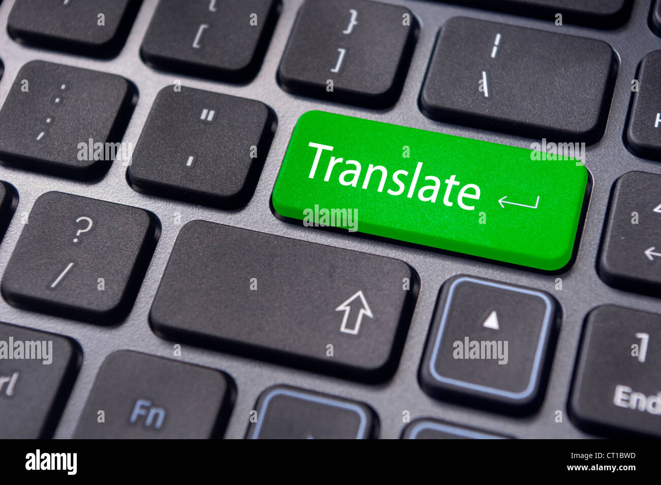 Pulsante Translate sulla tastiera del computer, traduzione di lingue. Foto Stock