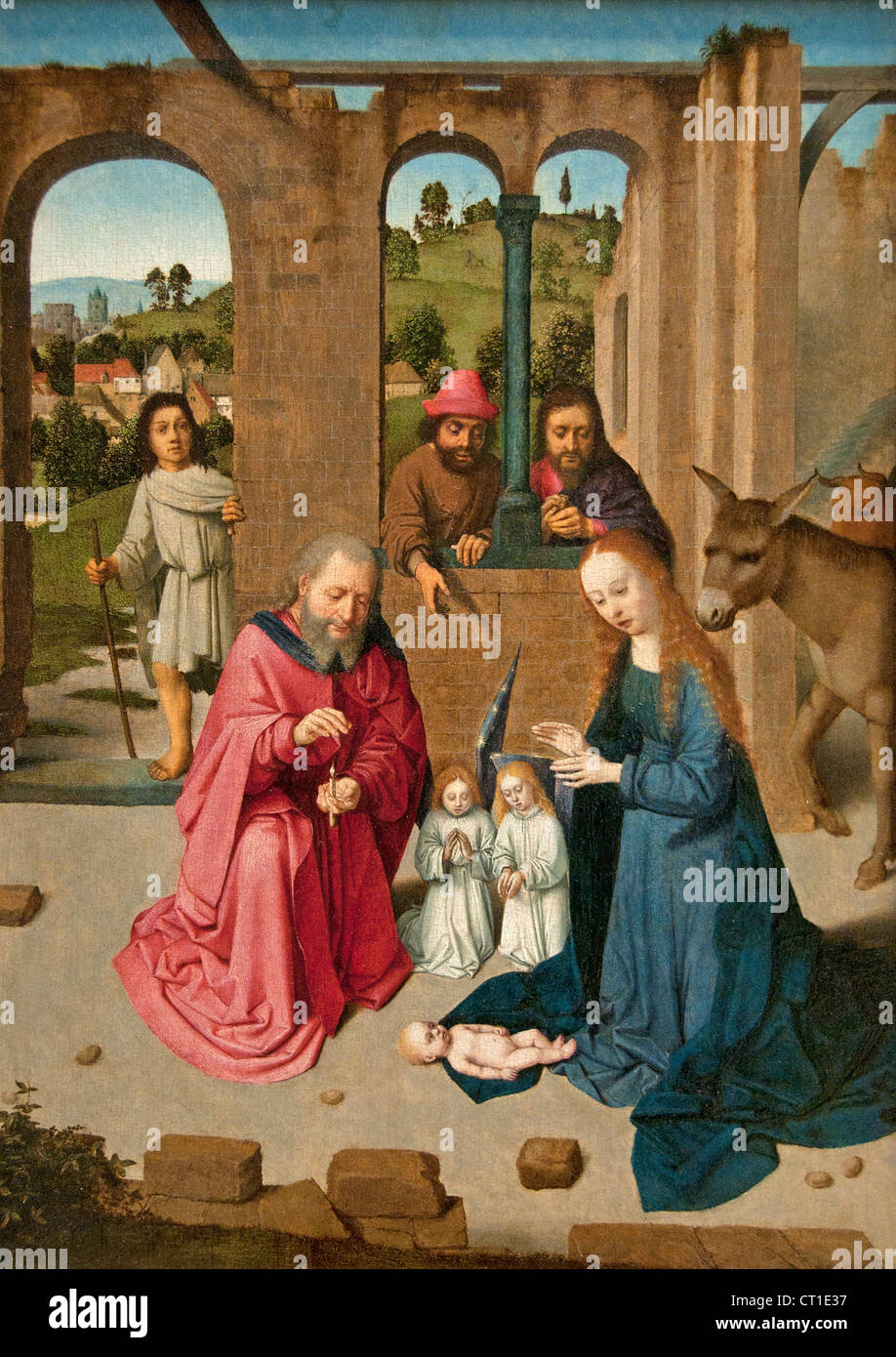 Il Natale 1480 di Gerard David 1450 - 1523 belga Olandese Belgio Paesi Bassi Foto Stock