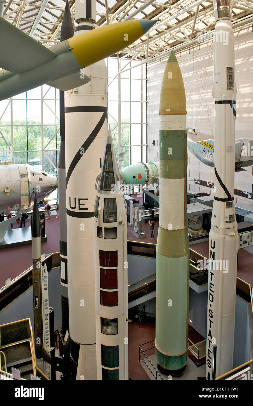 Interno del Museo Nazionale dell'aria e dello spazio a Washington DC, Stati Uniti d'America. Foto Stock