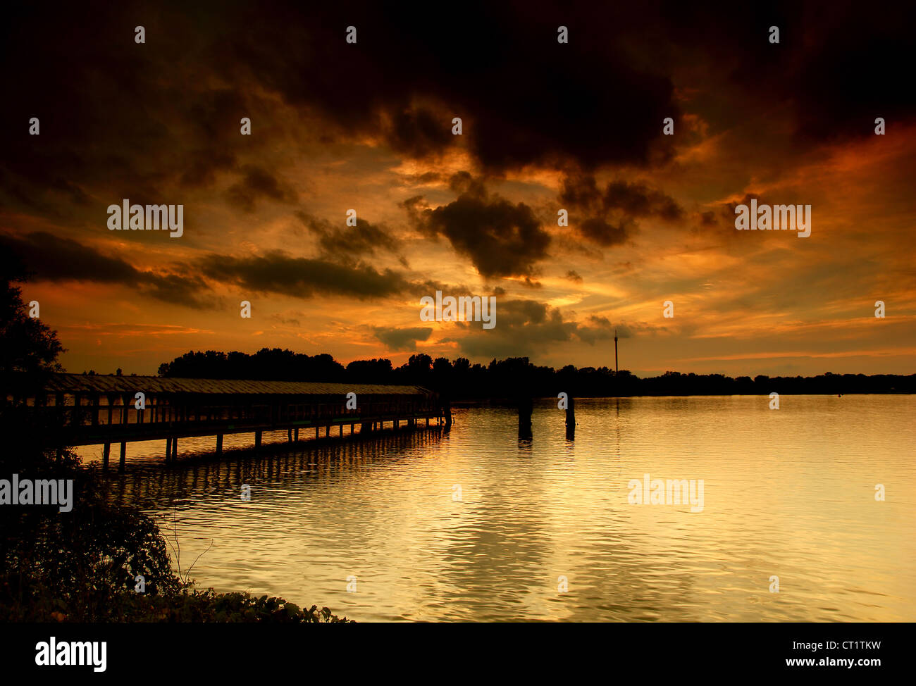 Il abbandonato Boblo Island Ferry dock in Amherstburg, Ontario. Foto Stock