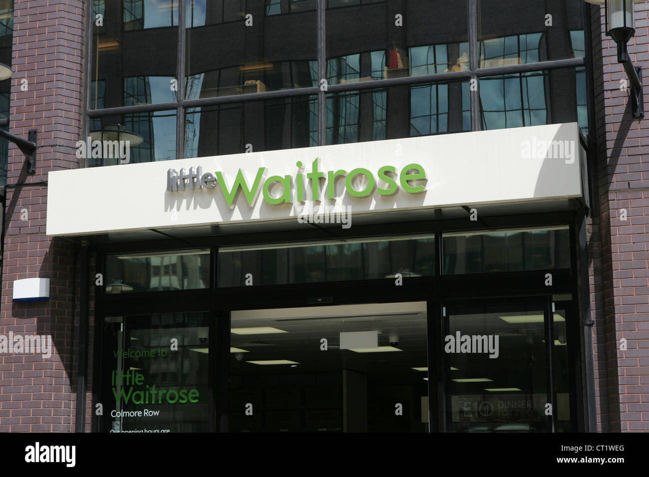 Little waitrose - Birmingham Regno Unito shop anteriore - Luglio 2012 Foto Stock