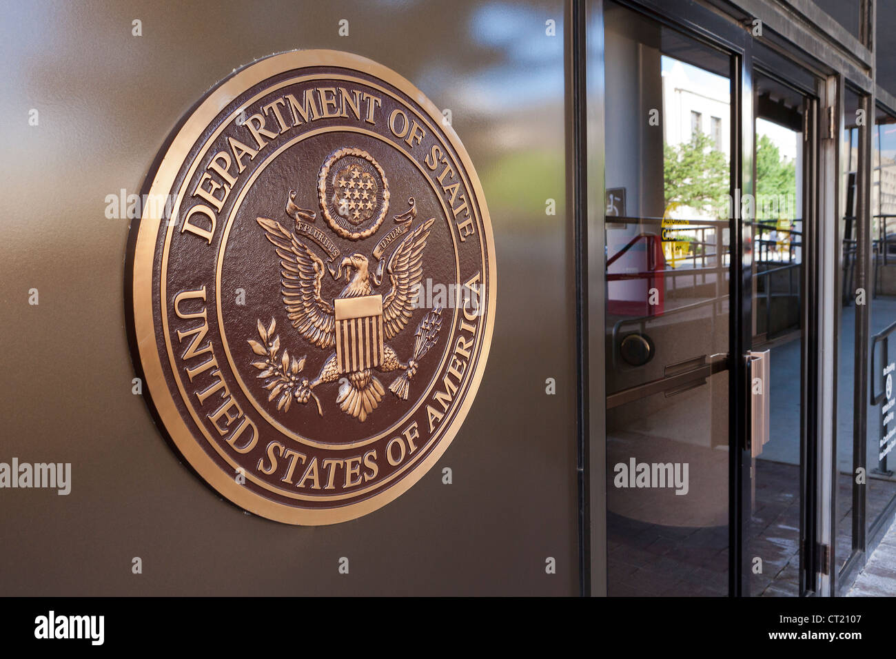 Il Dipartimento di Stato degli Stati Uniti della guarnizione - Washington DC, Stati Uniti d'America Foto Stock