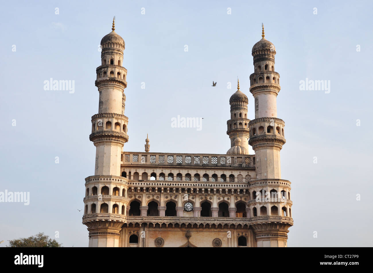 Charminar, Global torri in Hyderabad, India Foto Stock