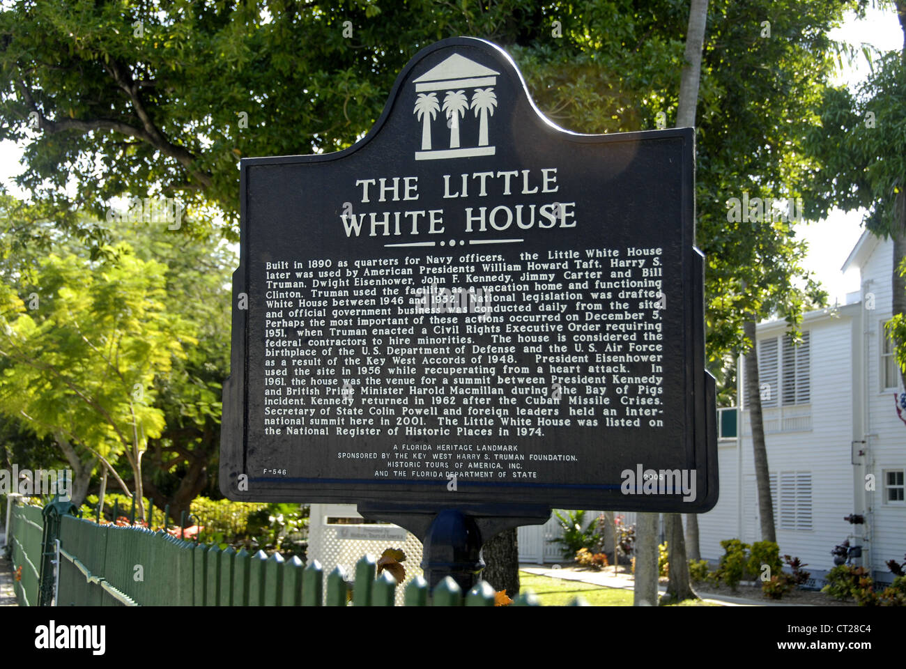 La piccola casa bianca a Key West, Contea di Monroe, Florida, Stati Uniti d'America Foto Stock