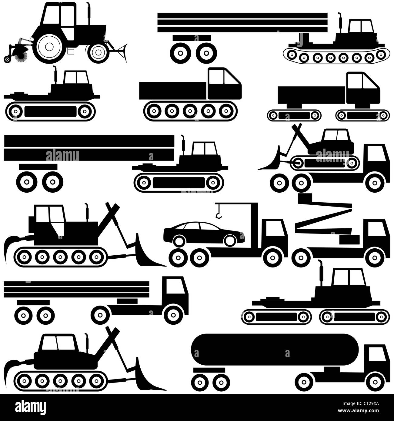 Auto speciali tecnica di vettore. Foto Stock