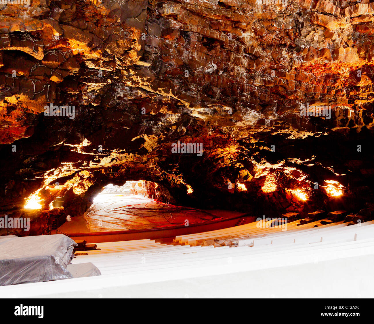 Lanzarote, Jameos del Agua auditorium - Lanzarote, Isole Canarie, Spagna, Europa Foto Stock