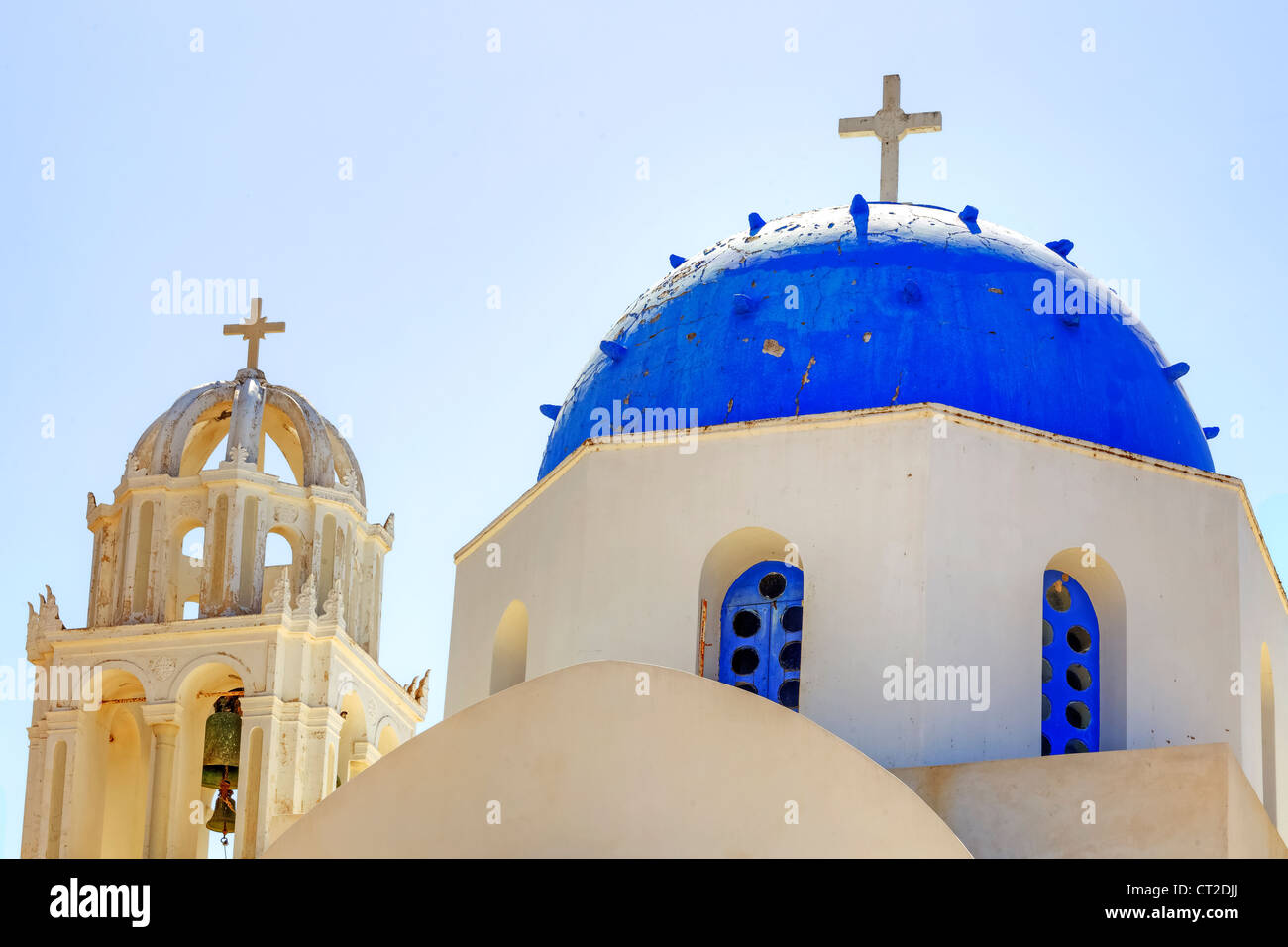 La chiesa, Santorini, Grecia Foto Stock