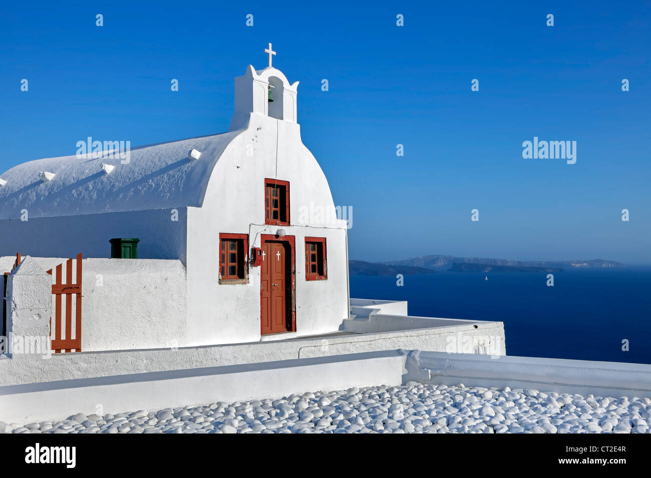 Chiesa di Oia - Santorini, Grecia Foto Stock