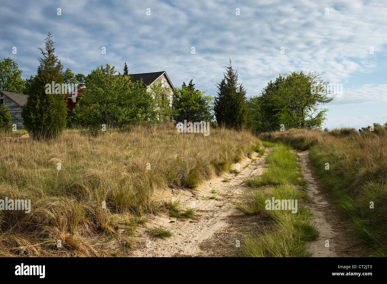 Rurale abbandonato farm house. Foto Stock