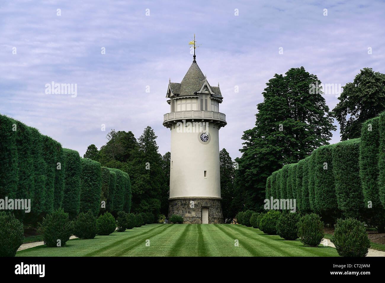 Water Tower, Nemours Mansion e giardini, Wilmington, Delaware, STATI UNITI D'AMERICA Foto Stock