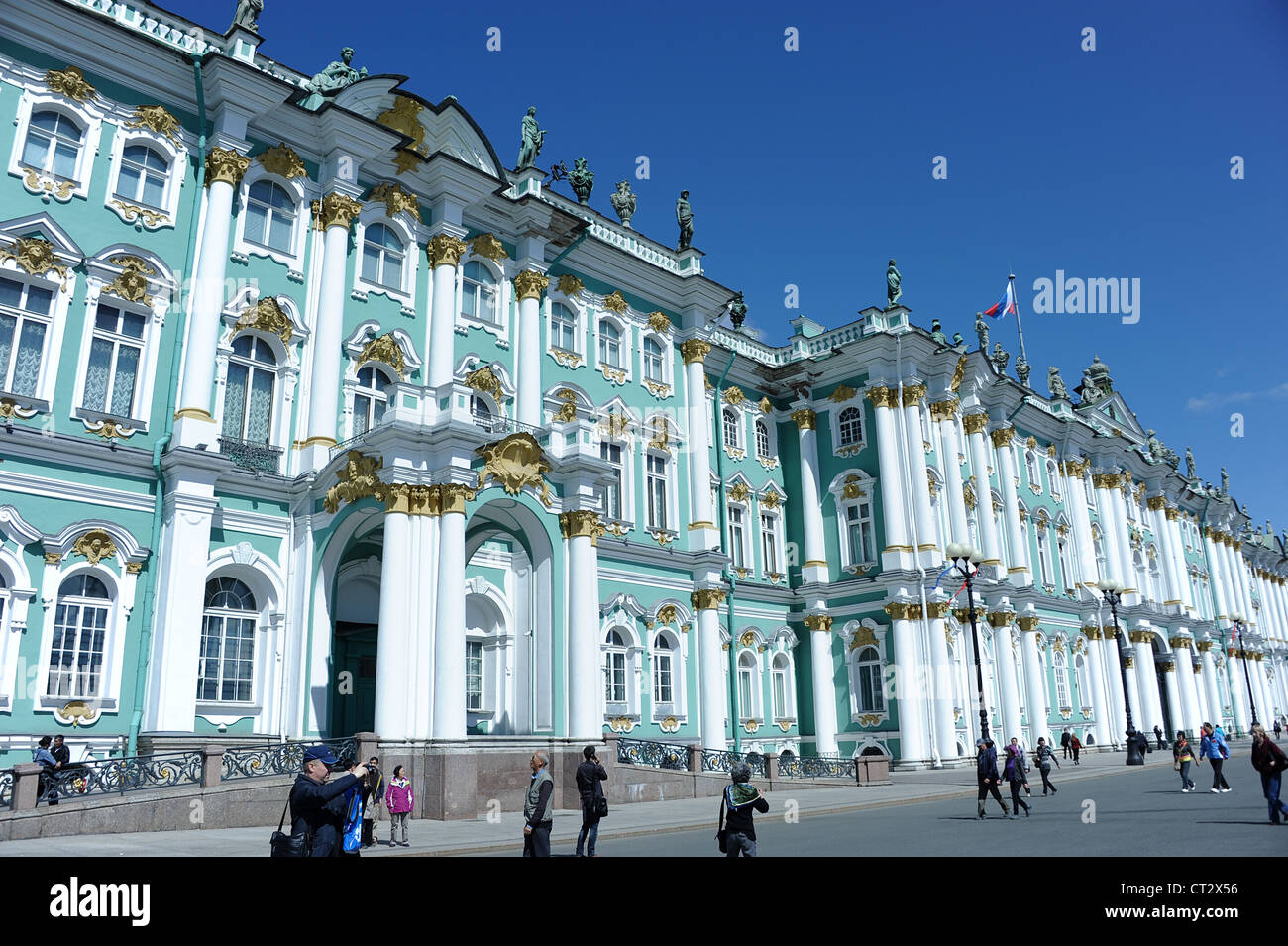 L'Eremo e il Palazzo d'inverno, San Pietroburgo, Russia Foto Stock