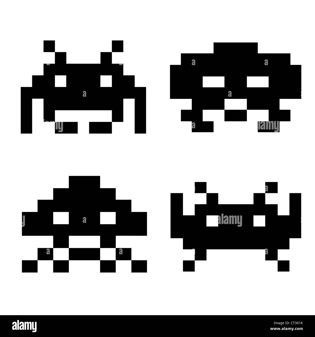 Retrò personaggi del gioco Foto Stock