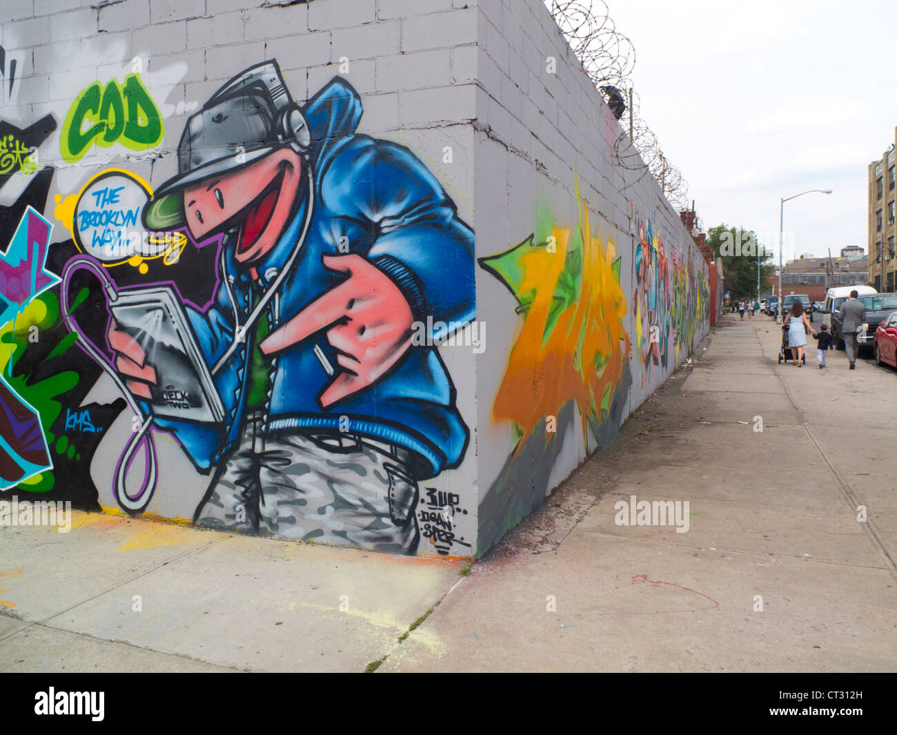 Bushwick Brooklyn graffiti street art Foto Stock