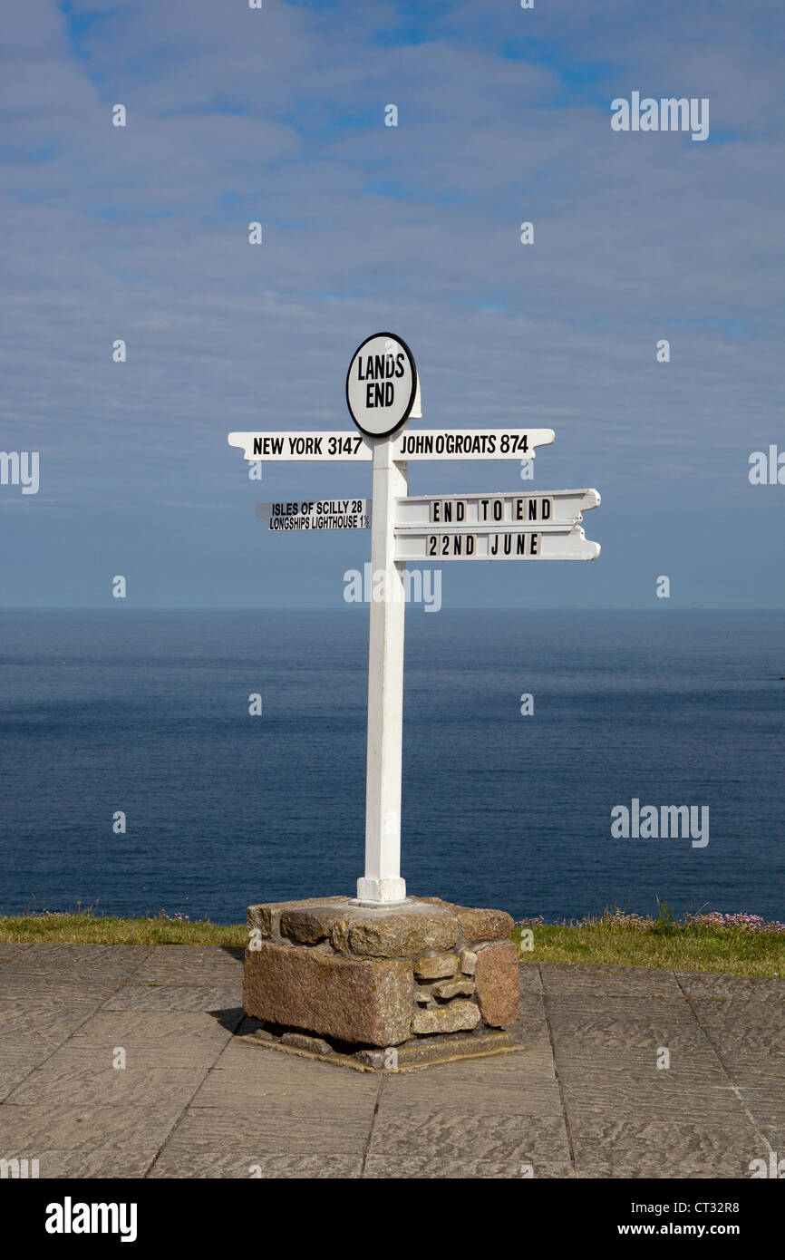 Lands End Cornwall Foto Stock