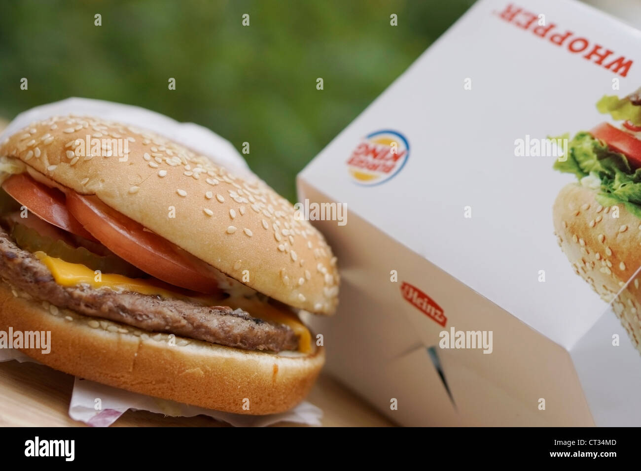 Burger King Whopper, Hamburger Foto Stock