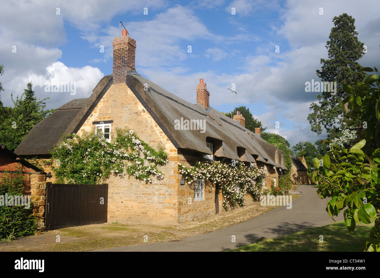 Cottage a Brockhall, Northamptonshire, Inghilterra Foto Stock