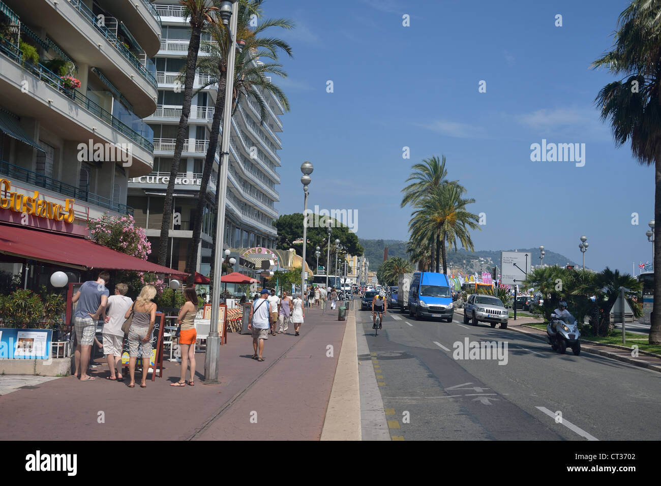 Promenade des Anglais, Nizza Côte d'Azur, Alpes-Maritimes, Provence-Alpes-Côte d'Azur, in Francia Foto Stock