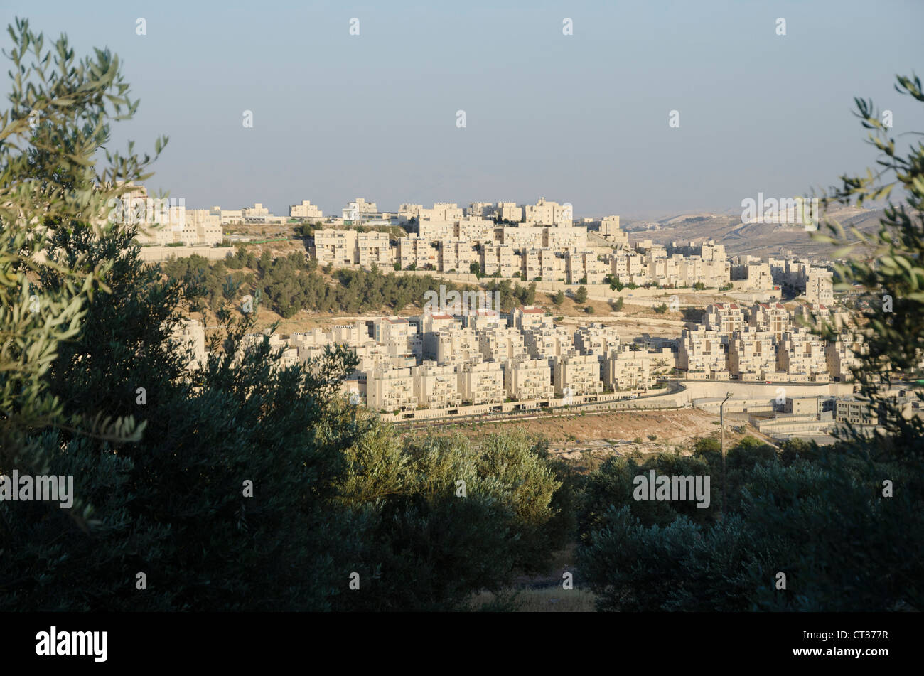 Har Homa quartiere a sud est di Gerusalemme considerato da gran parte del mondo come un illecito di insediamento israeliano, Israele Foto Stock