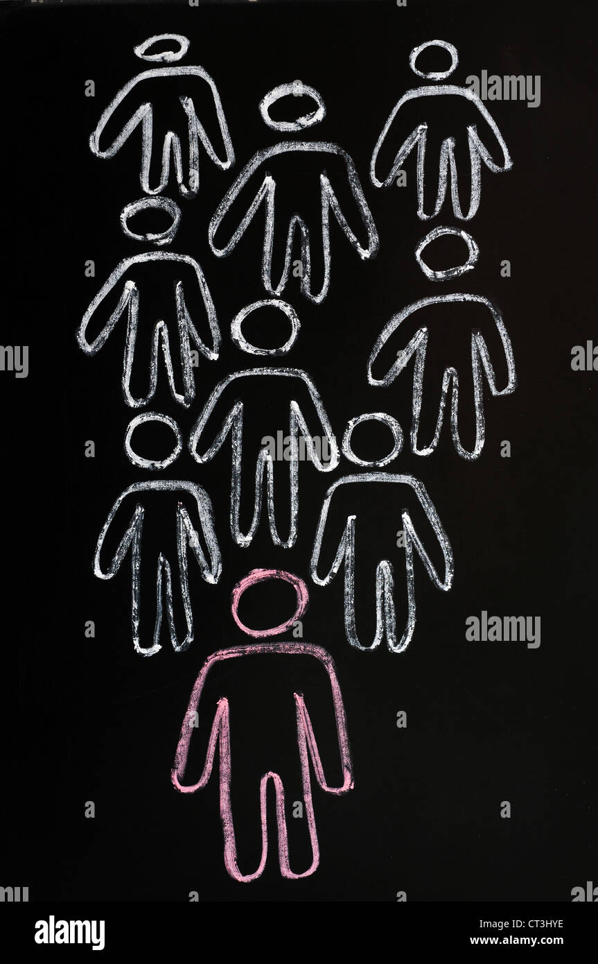 Lavagna lavagna sfondo nero chalk billboard leadership vecchio bianco scrivere utilizzati grafia grunge spazio modello di copia Foto Stock