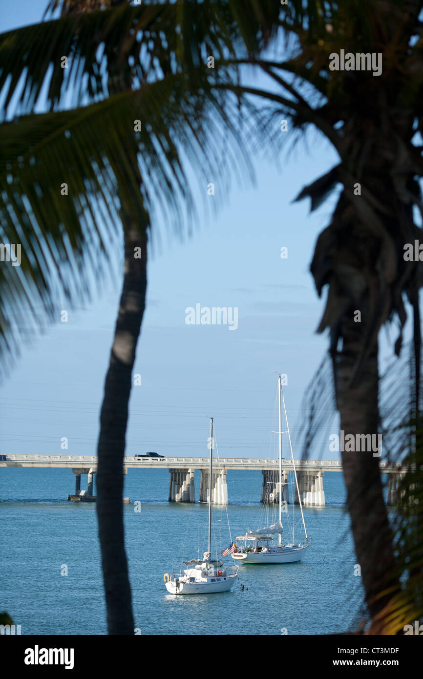 Overseas Highway route per Key West, Florida, Stati Uniti d'America Foto Stock