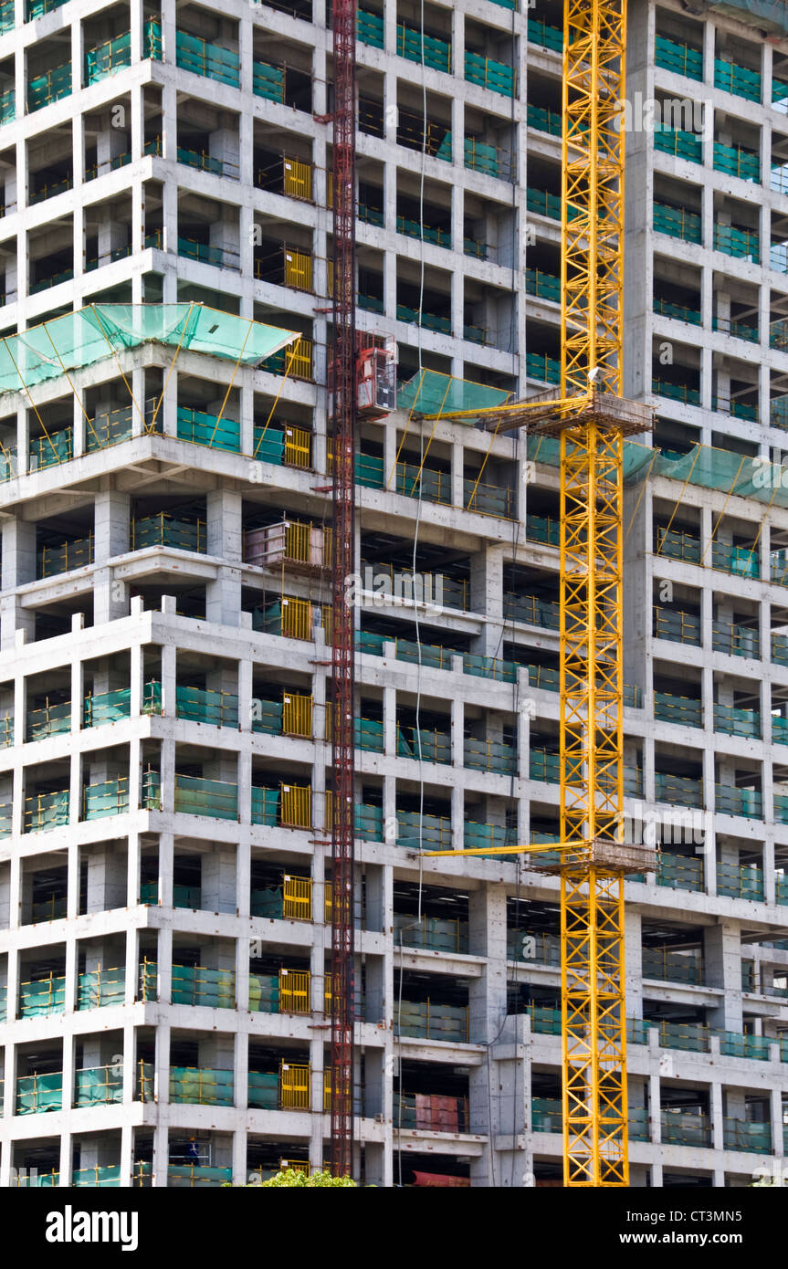 La costruzione di un edificio - Shanghai Pudong (Cina) Foto Stock