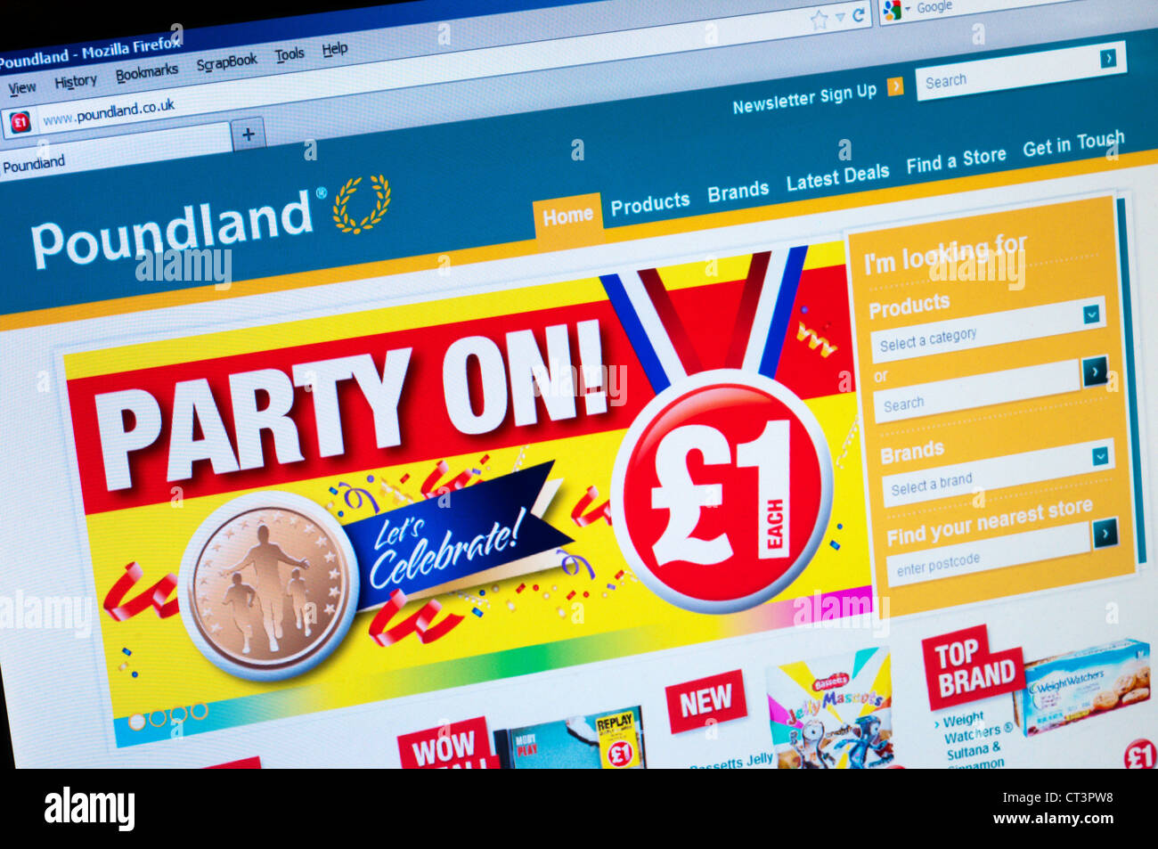 Il sito web di sconto Poundland negozi. Foto Stock