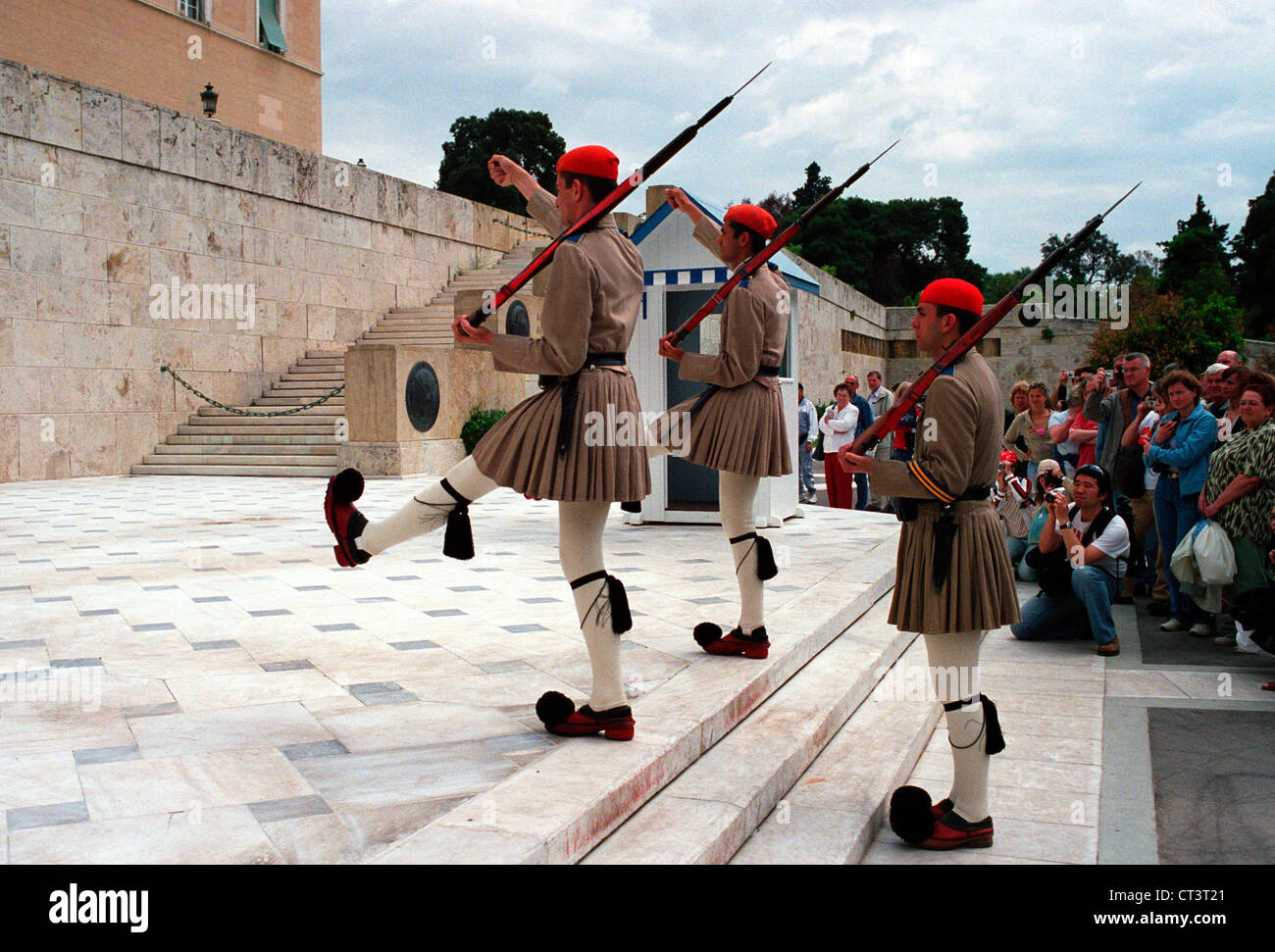 Atene, il cambio della guardia al Parlamento di Atene Foto Stock