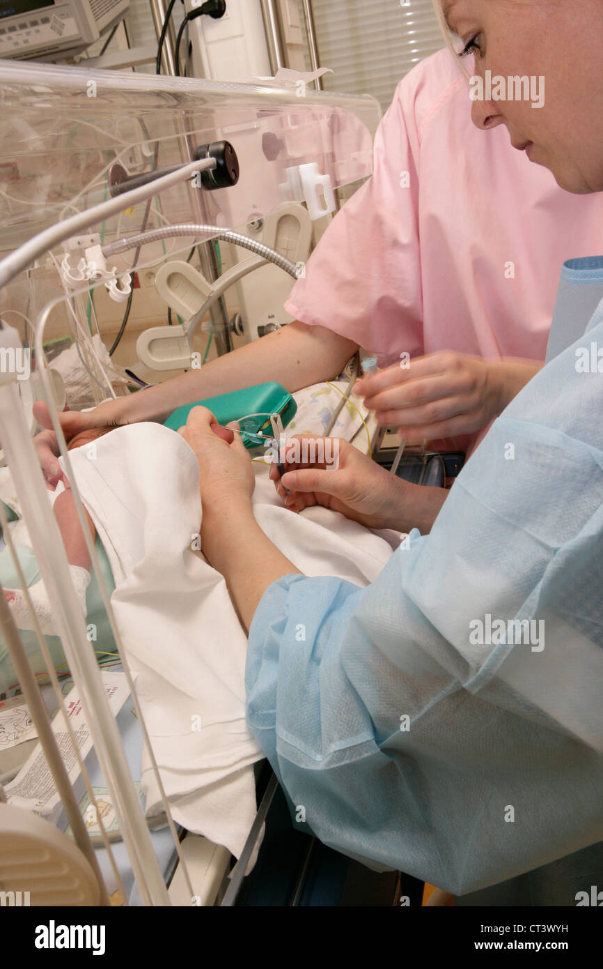NEONATOLOGIA Foto Stock
