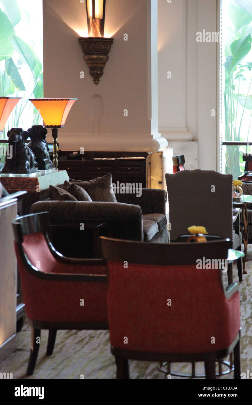 Si tratta di una foto di un luxe hotel lobby reception di un albergo a 5 stelle a Bangkok in Thailandia, Asia Foto Stock