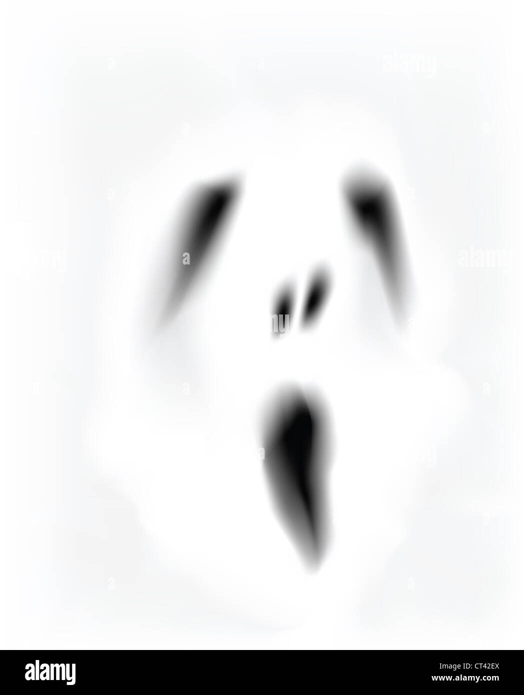 Creepy fantasma faccia in formato vettoriale. Foto Stock