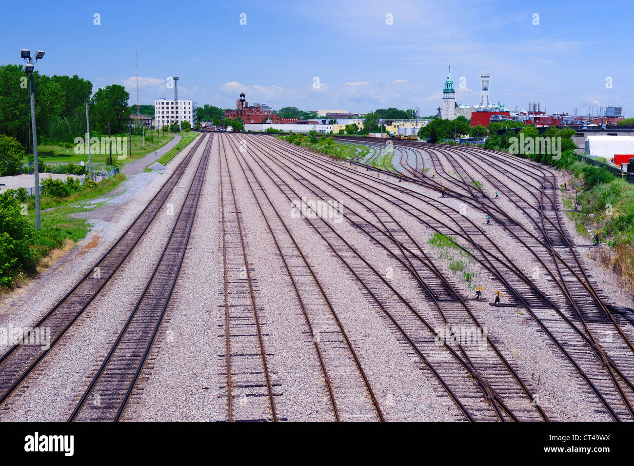 Hochelaga cantiere ferroviario, Montreal, provincia del Québec in Canada. Foto Stock